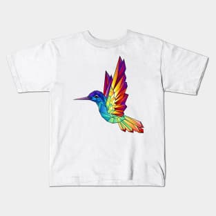 Rainbow Hummingbird Kids T-Shirt